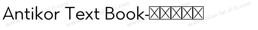 Antikor Text Book字体转换